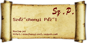 Széchenyi Pál névjegykártya