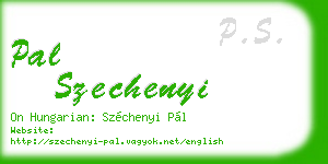 pal szechenyi business card