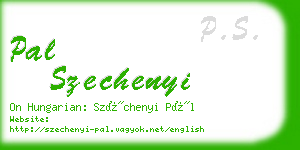 pal szechenyi business card